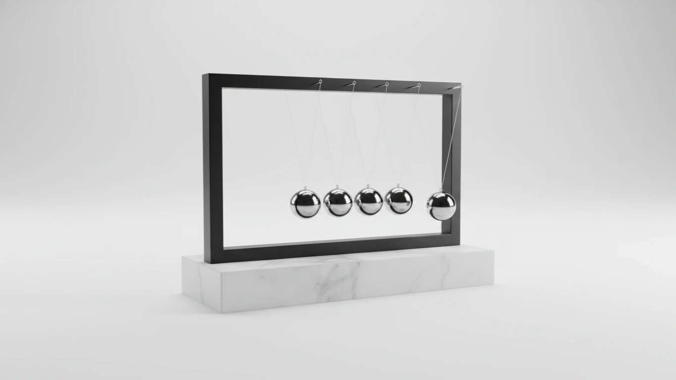 Pêndulo de Newton de Design Contemporâneo