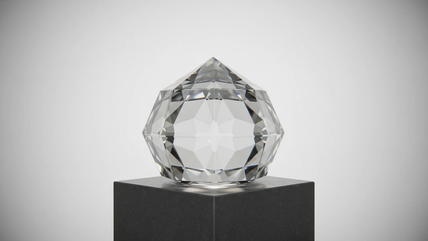 Peso de Papel em Cristal Lapidado