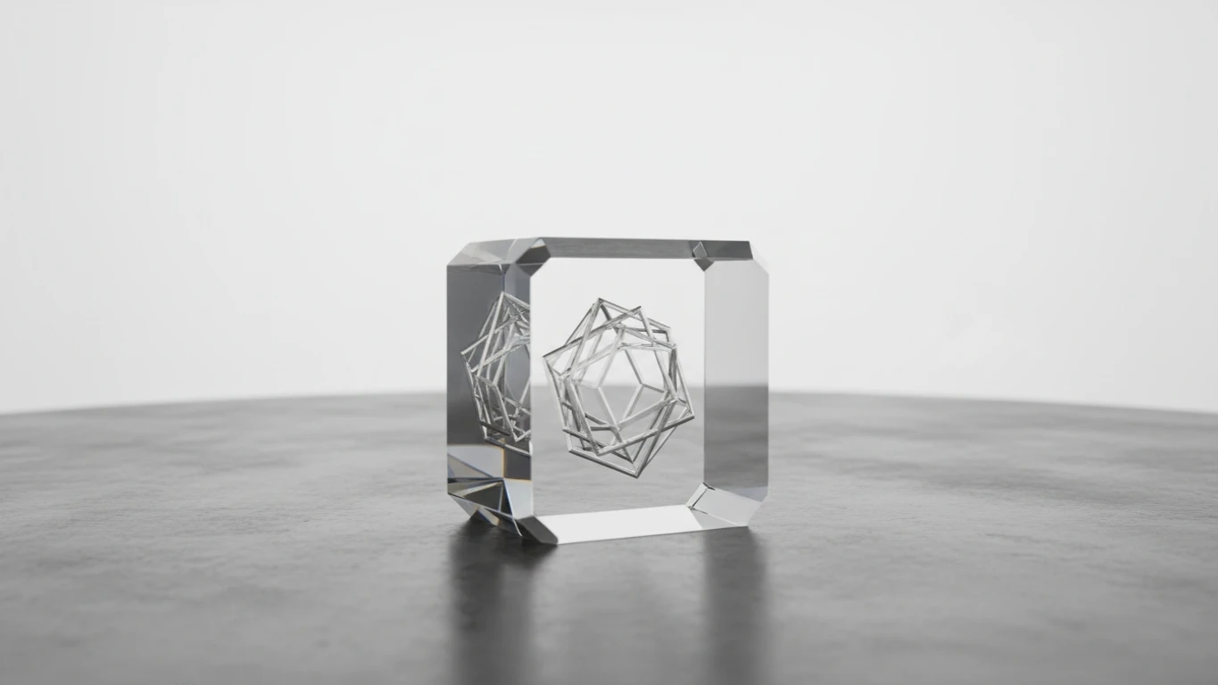 Peso de Papel em Cristal com Gravação Interna