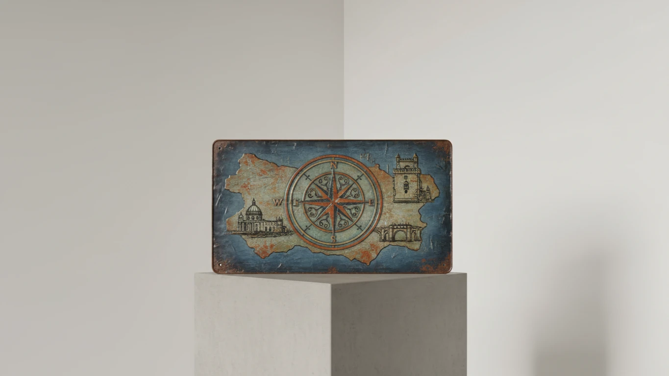 Placa Decorativa Temática em Metal