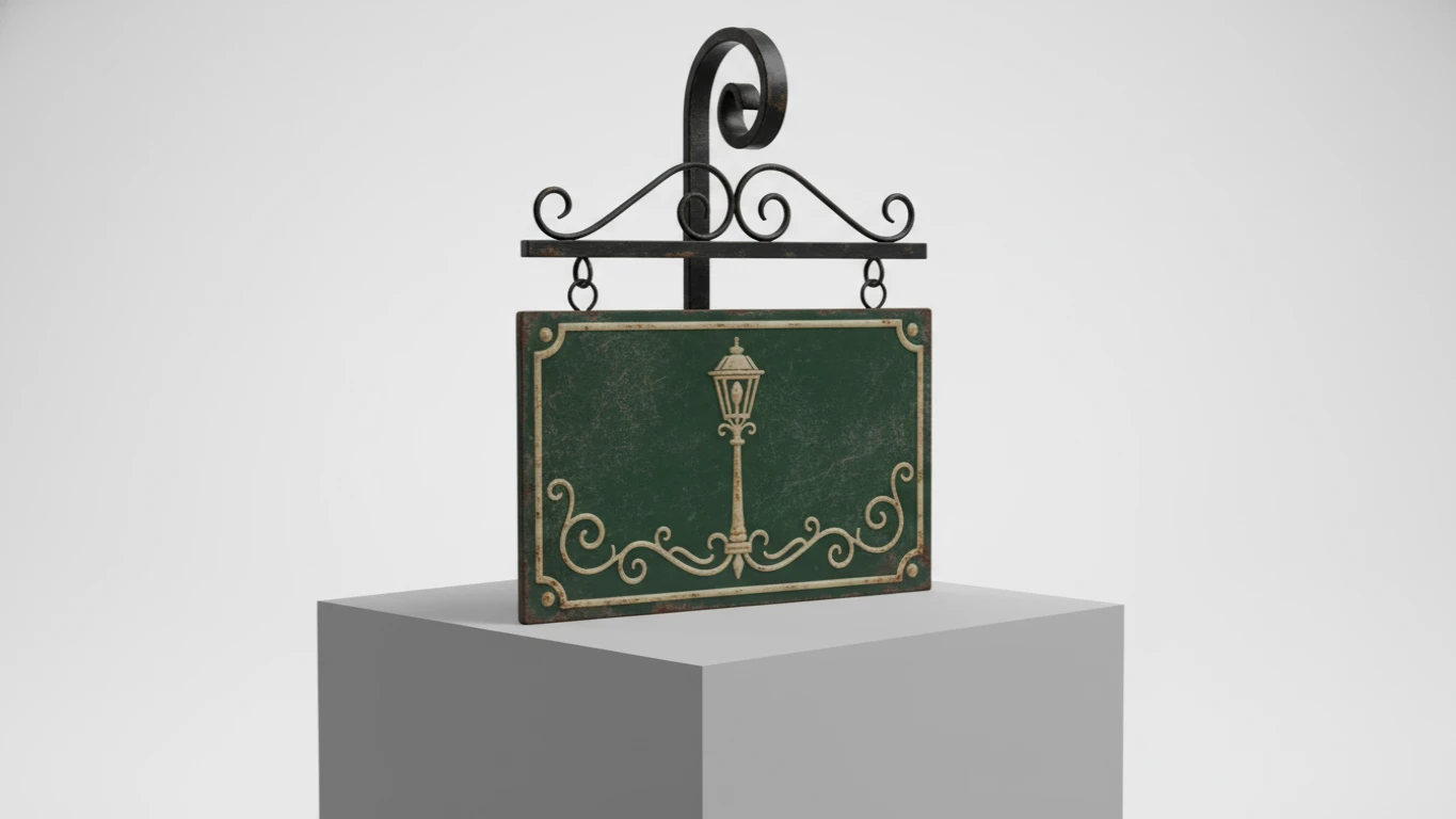 Placa Decorativa de Rua de Estilo Antigo