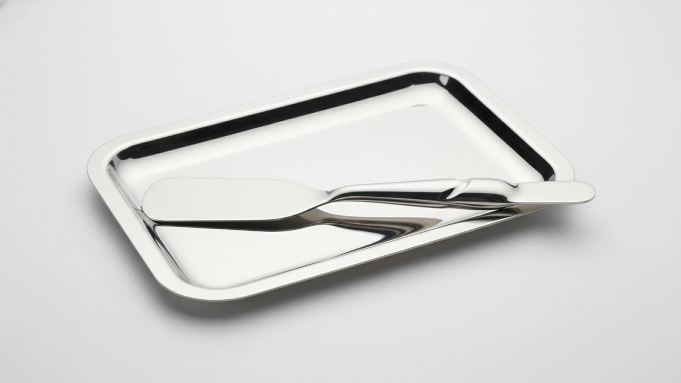 Placa e Espátula de Inox para Misturas