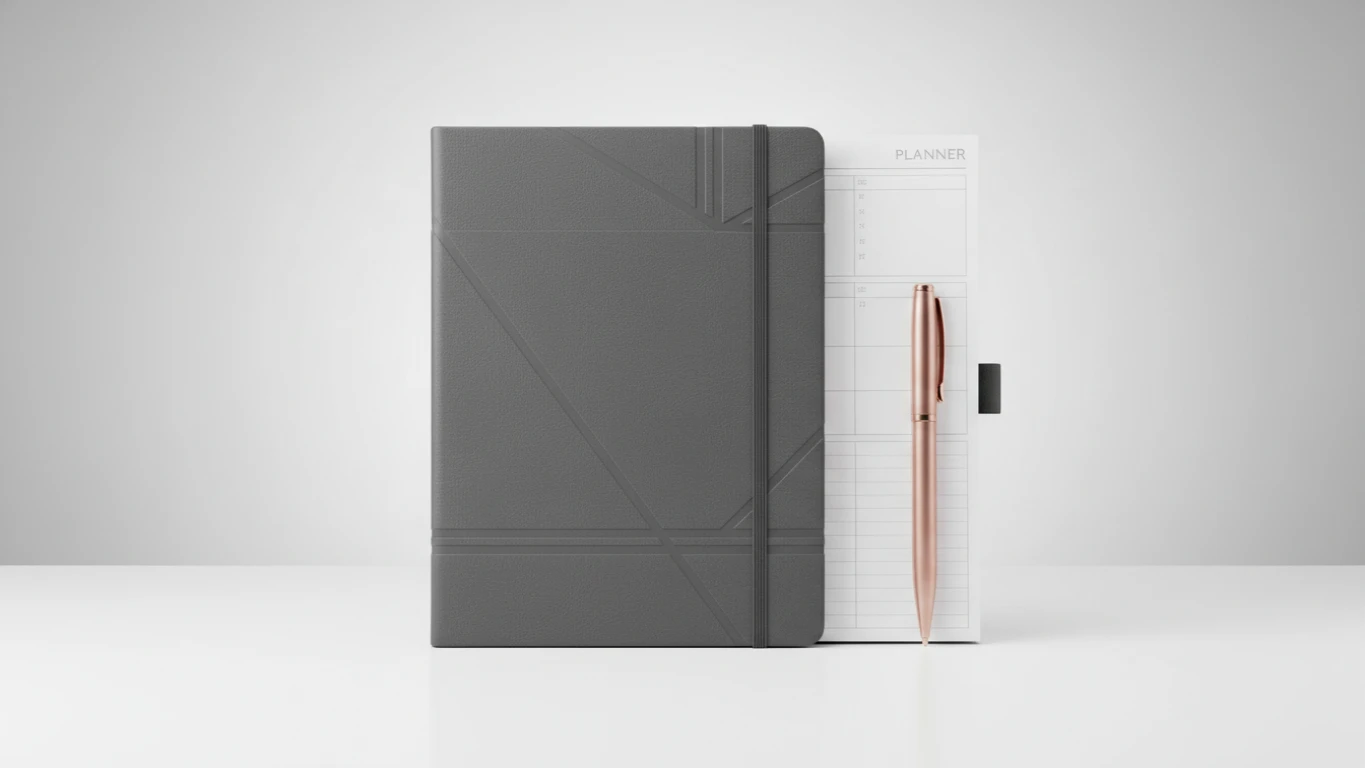 Planner Organizador com Caneta Metalizada