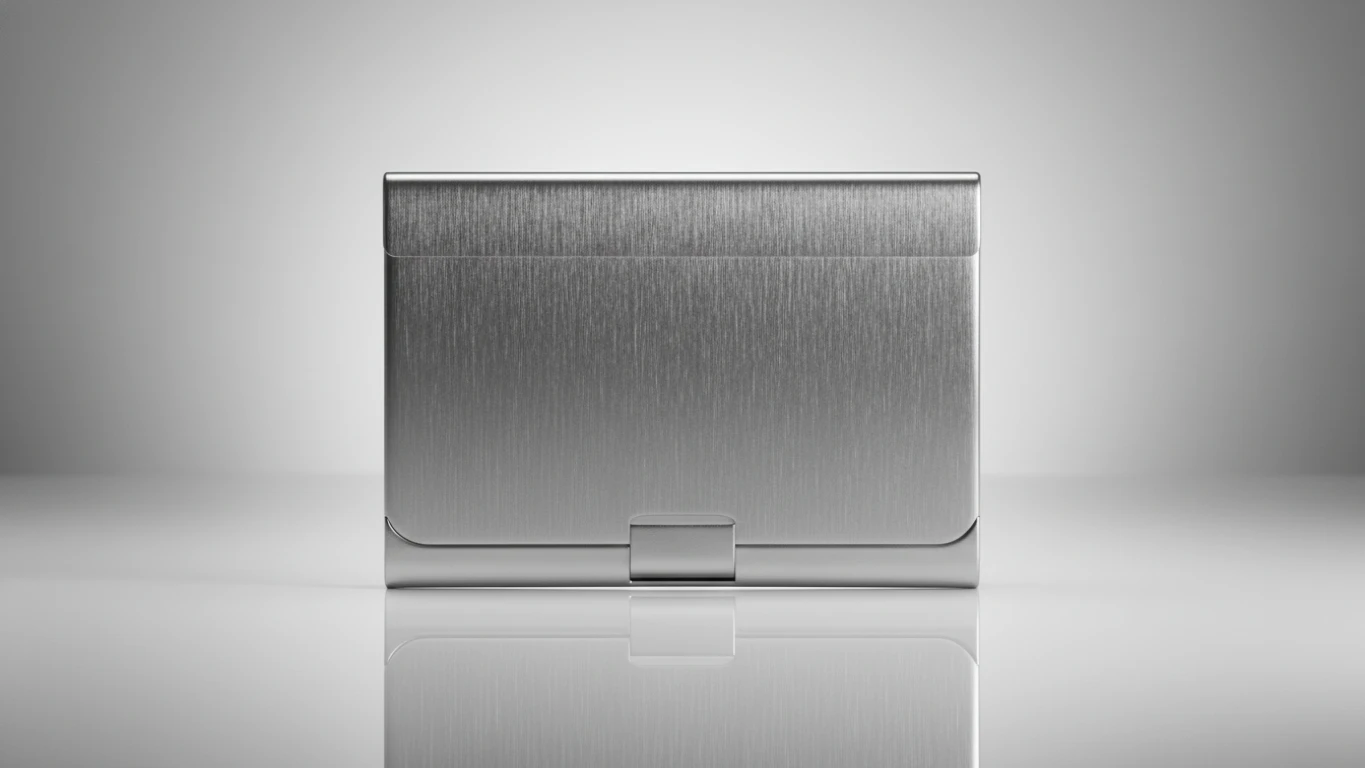 Porta-Cartões Profissional em Aço Escovado