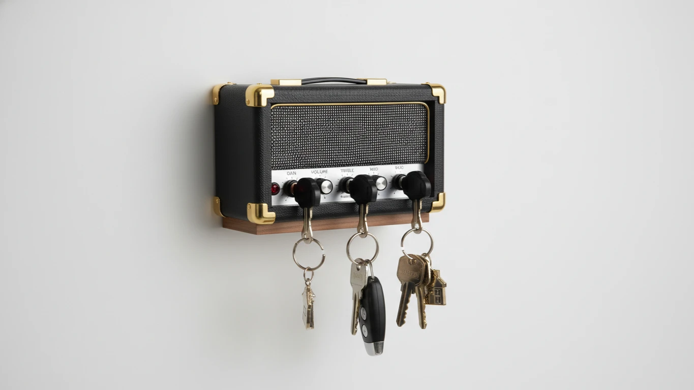Porta-Chaves de Parede Estilo Mini Amplificador