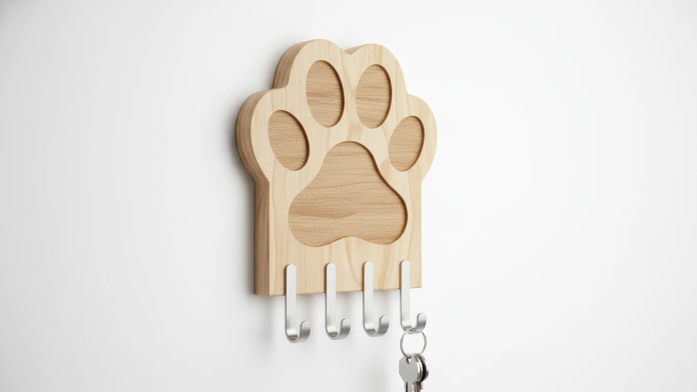 Porta-Chaves de Parede com Design de Patinha