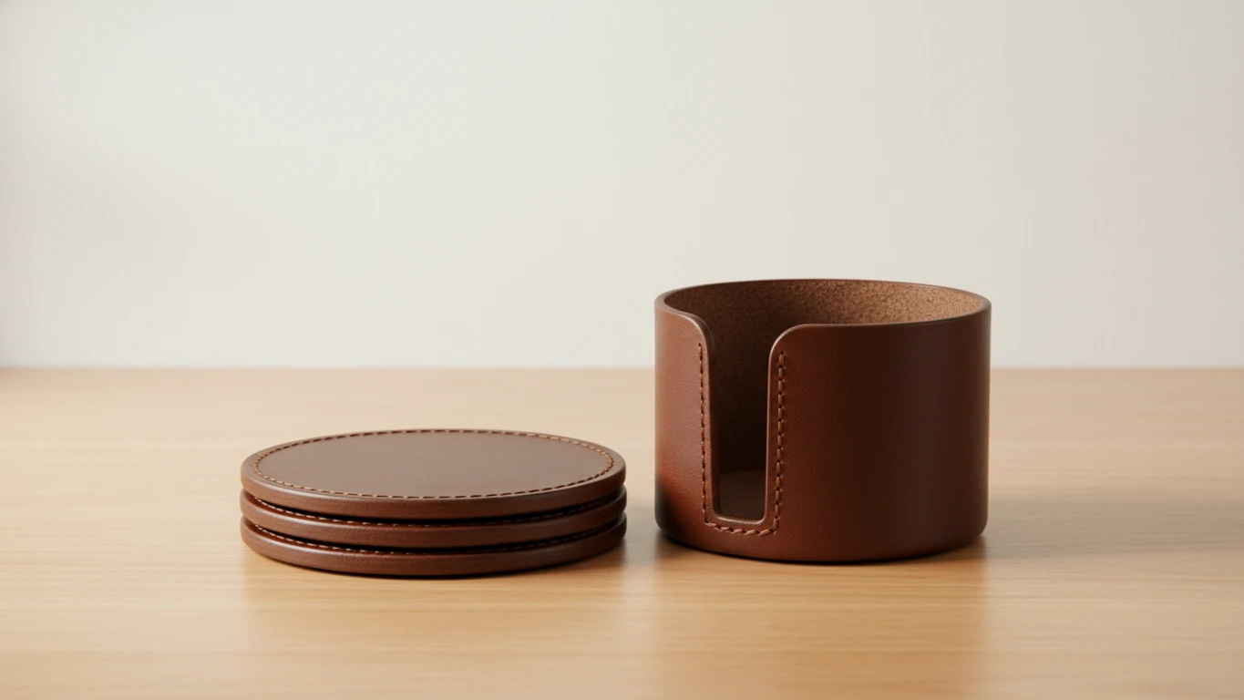Porta-Copos em Couro Premium