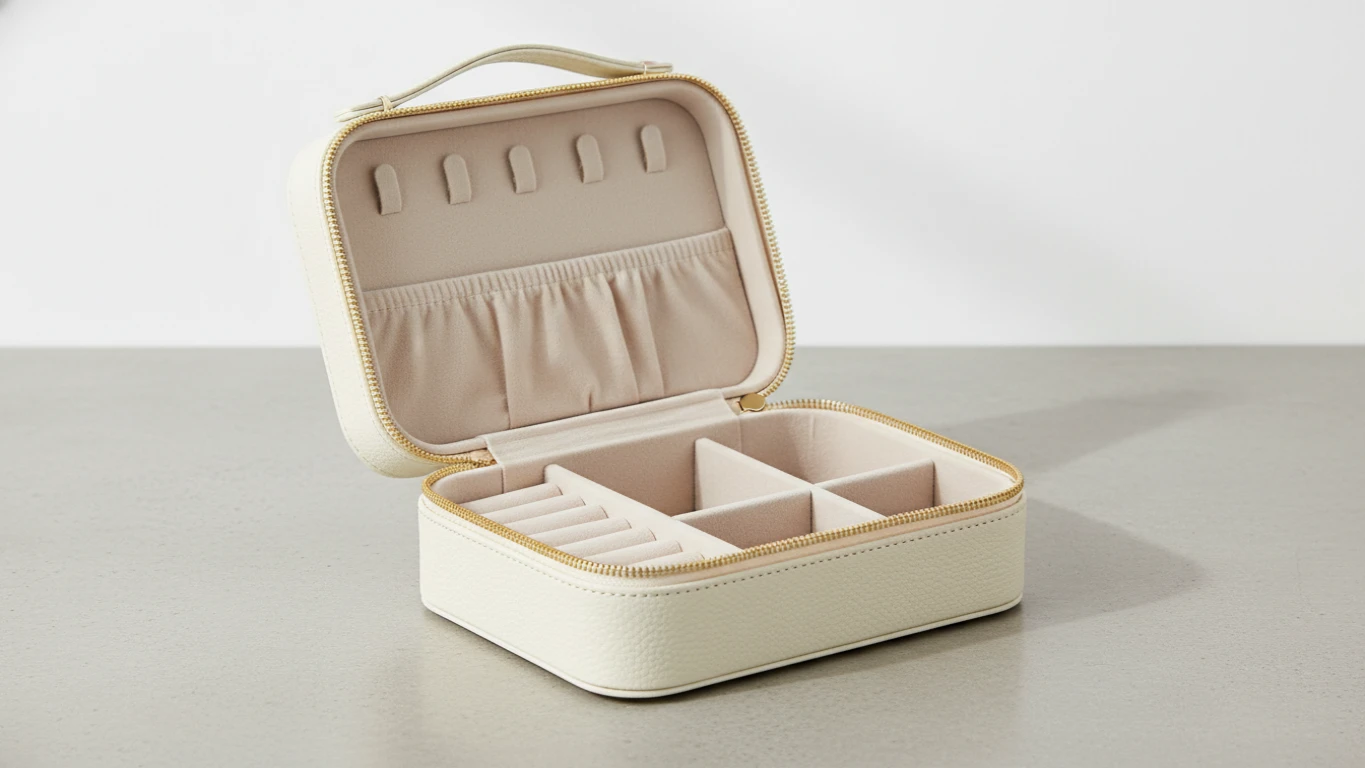 Porta-Joias Portátil com Divisórias