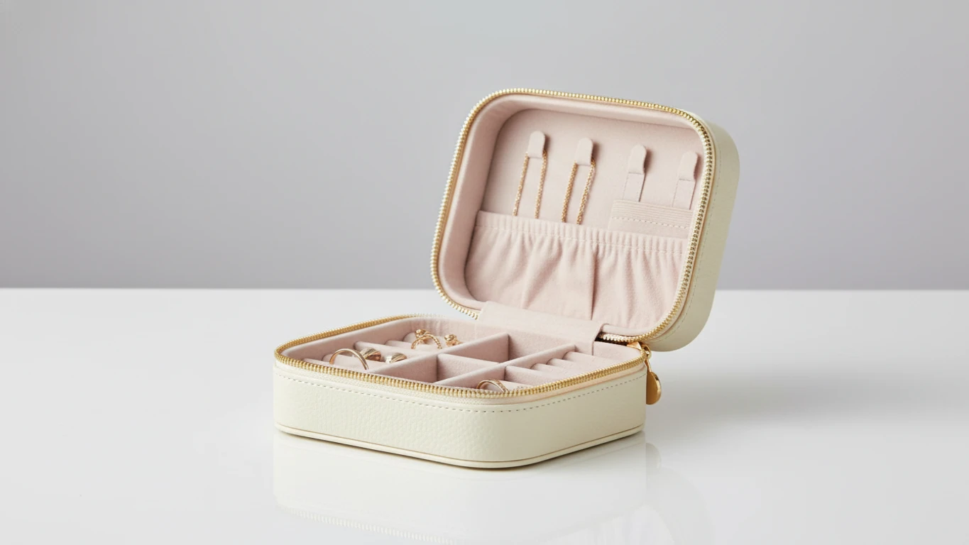 Porta-Joias Portátil com Zíper