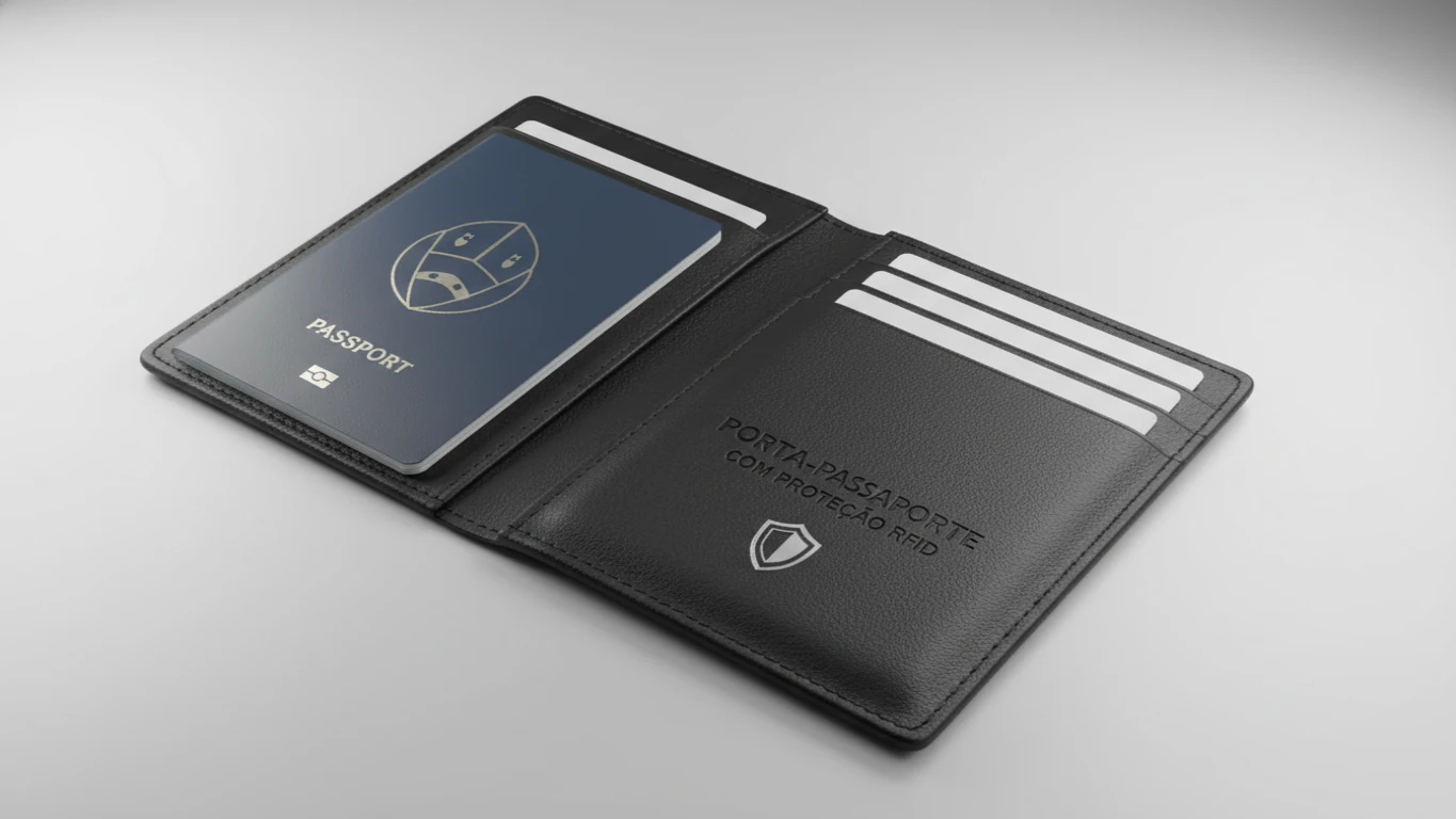 Porta-Passaporte com Proteção RFID