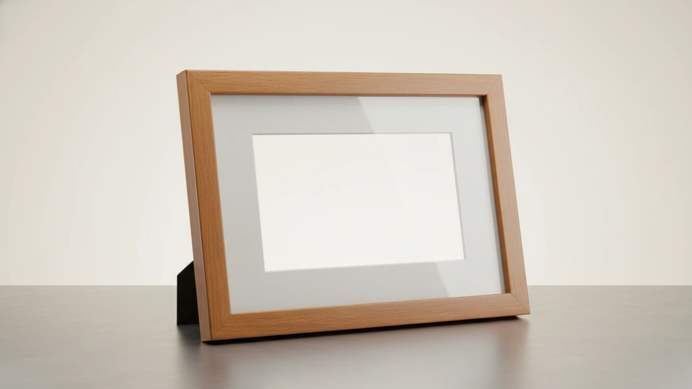 Porta-Retrato em Madeira e Vidro