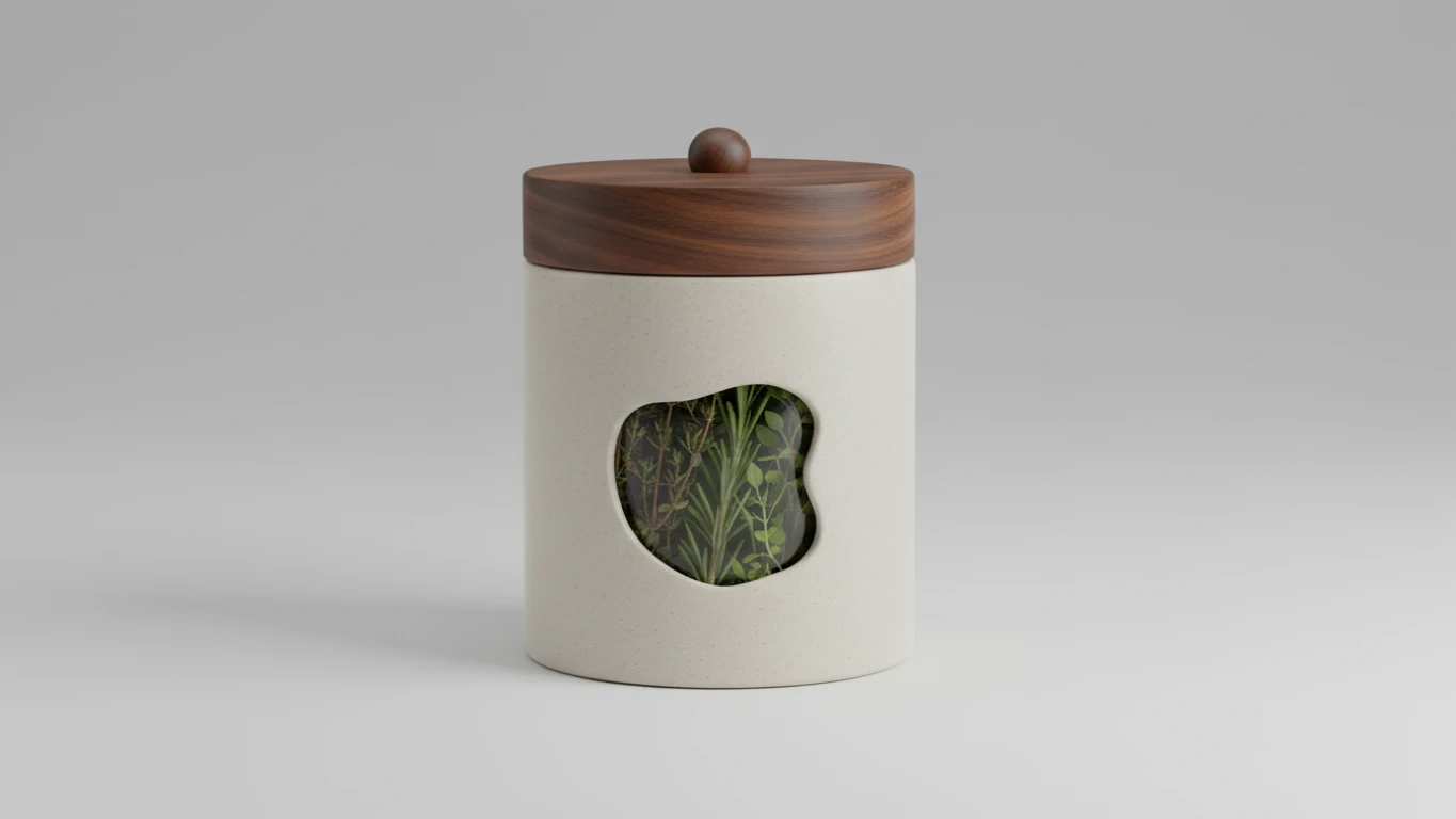 Pote de Cerâmica Hermético para Ervas