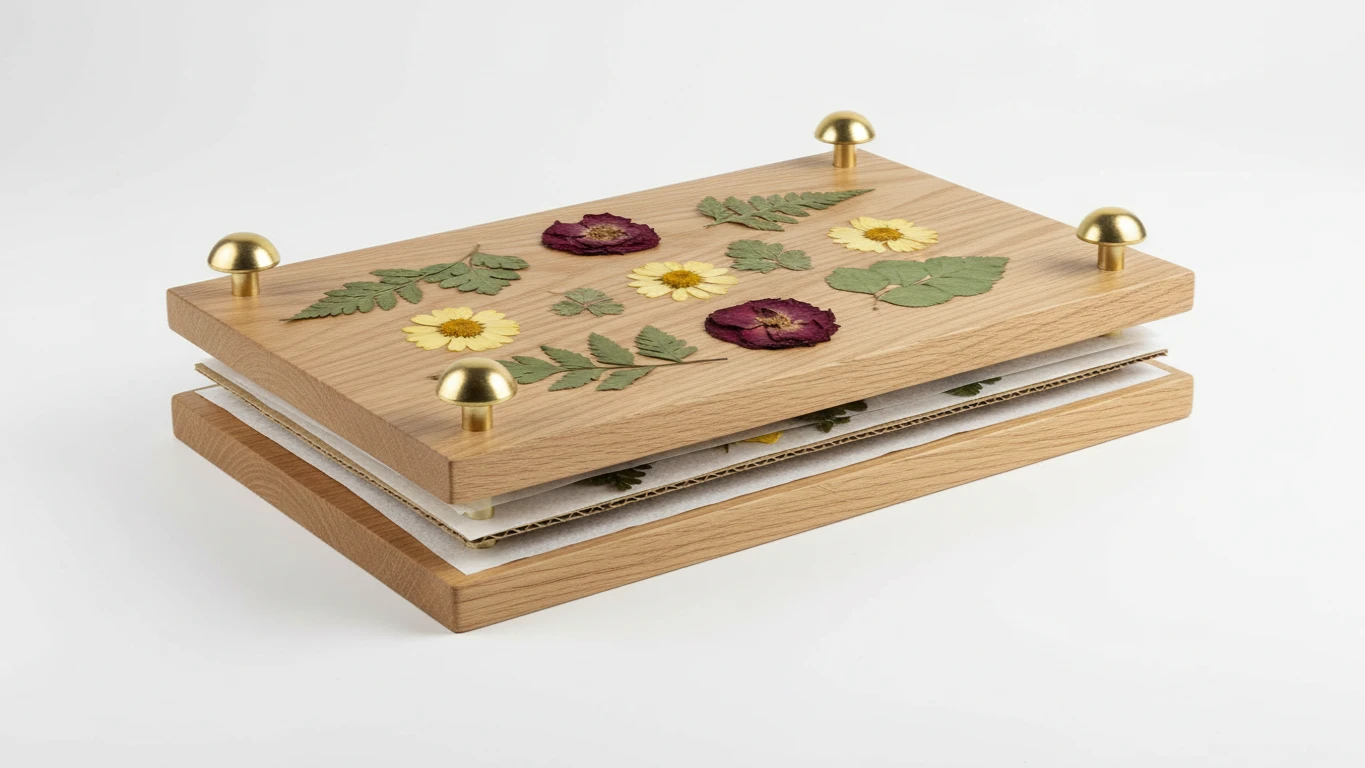 Prensa de Flores e Folhas Secas