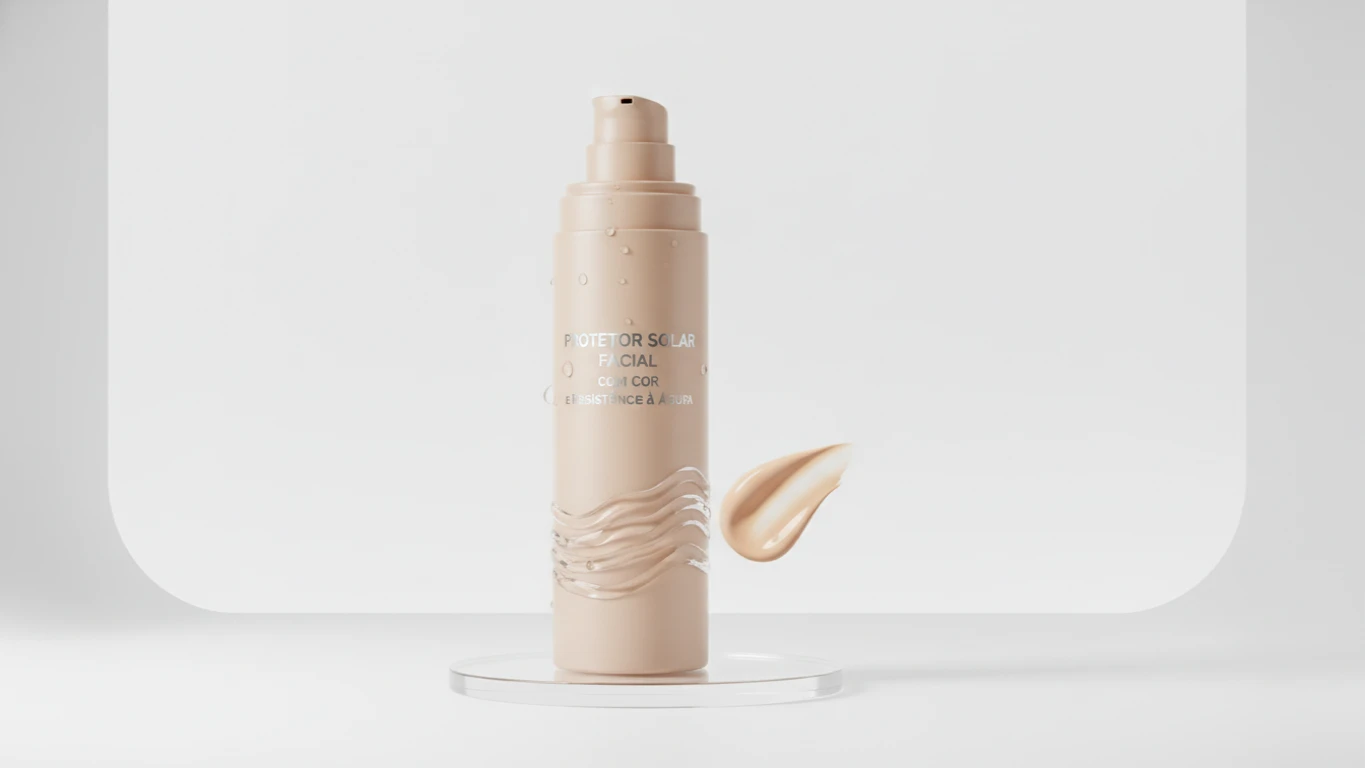 Protetor Solar Facial com Cor e Resistência à Água