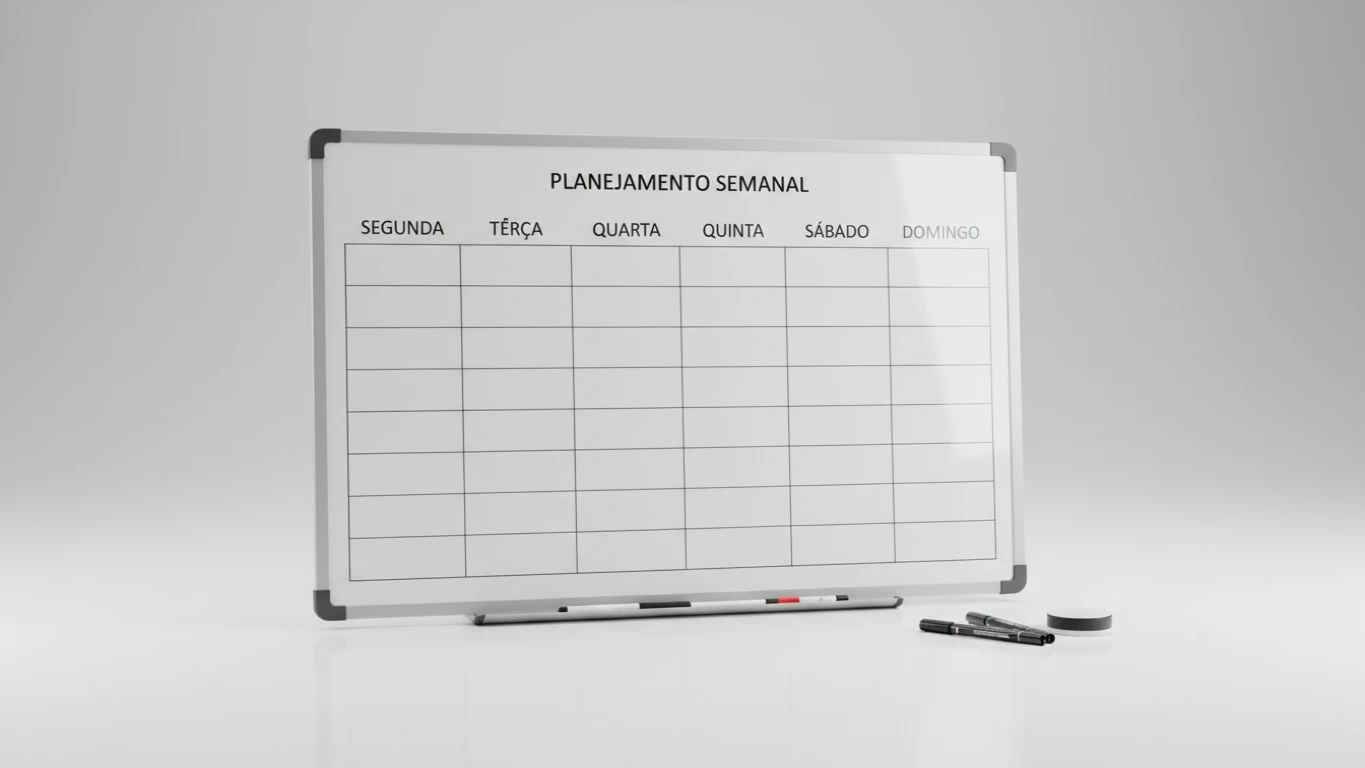 Quadro Branco de Planejamento Semanal