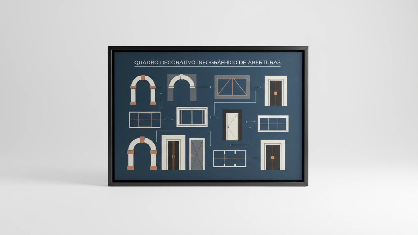 Quadro Decorativo Infográfico de Aberturas