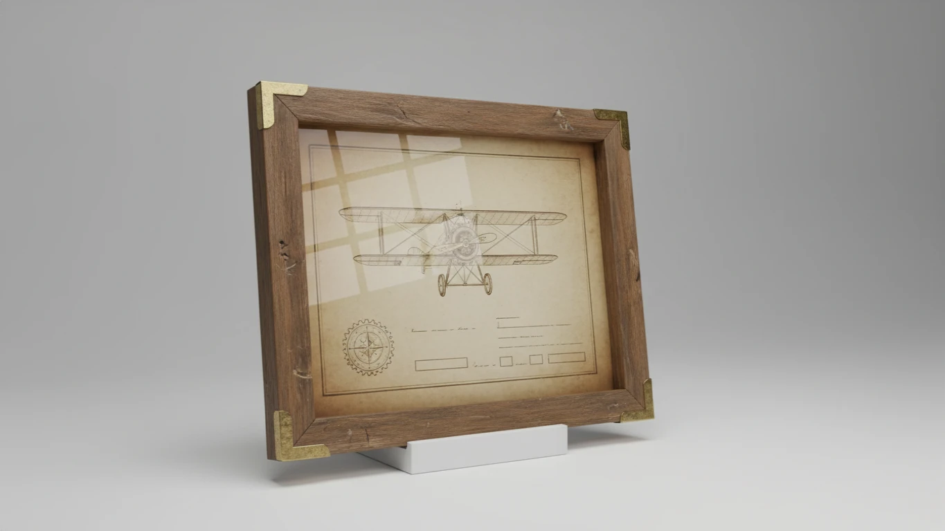 Quadro Decorativo Patente Vintage