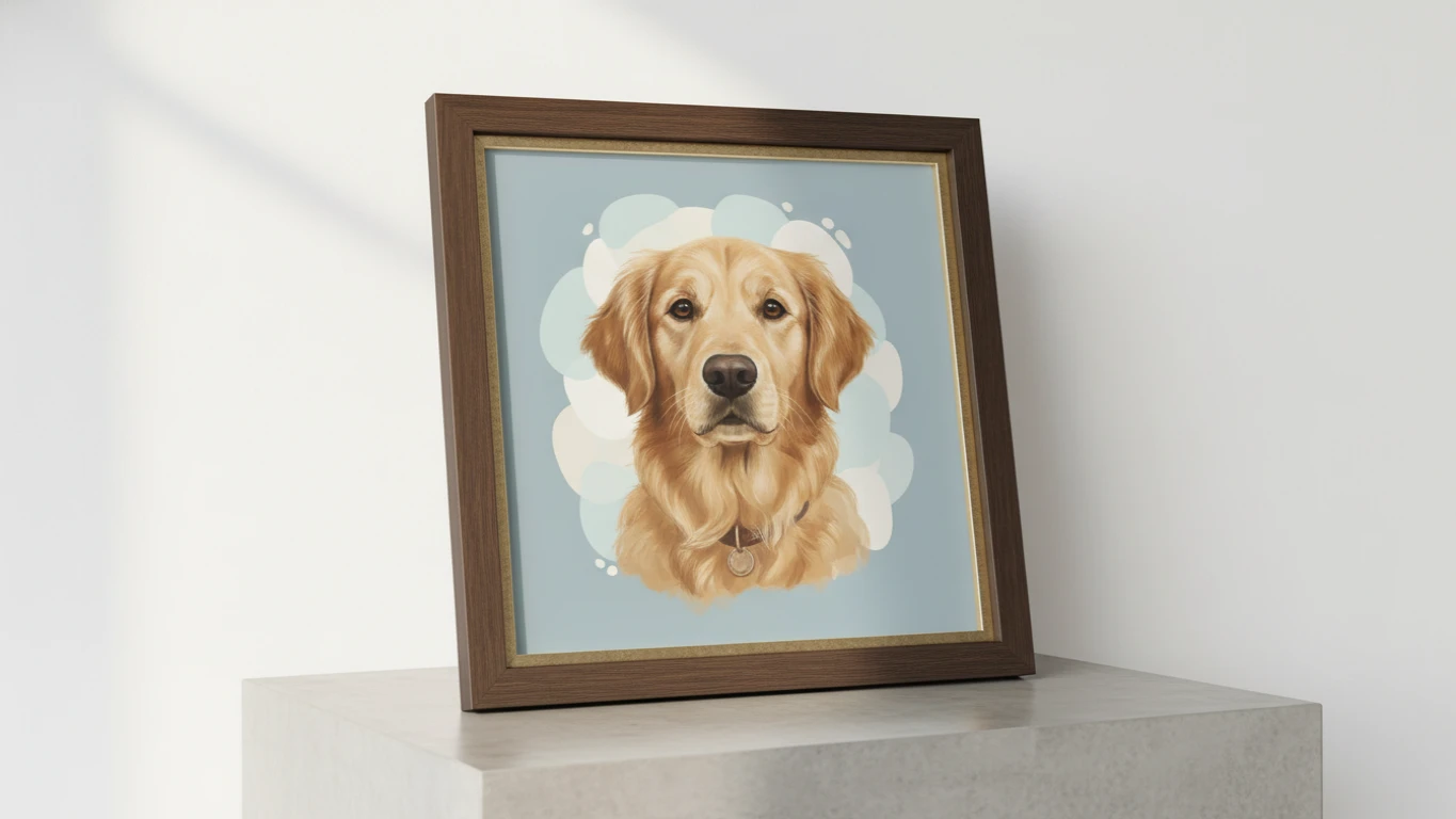 Quadro Decorativo Personalizado com Ilustração do Pet