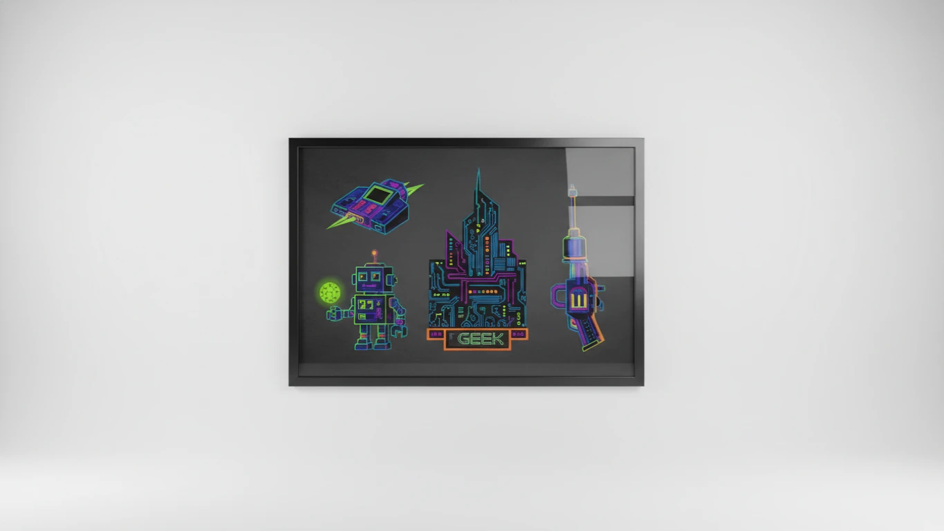 Quadro Decorativo Temático Geek