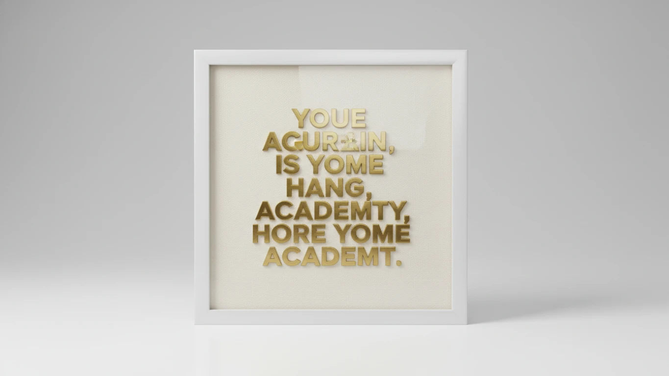 Quadro Decorativo com Frase de Motivação Acadêmica
