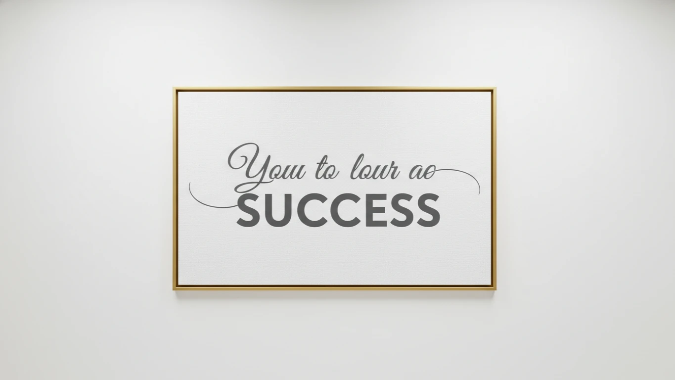 Quadro Decorativo com Frase de Sucesso