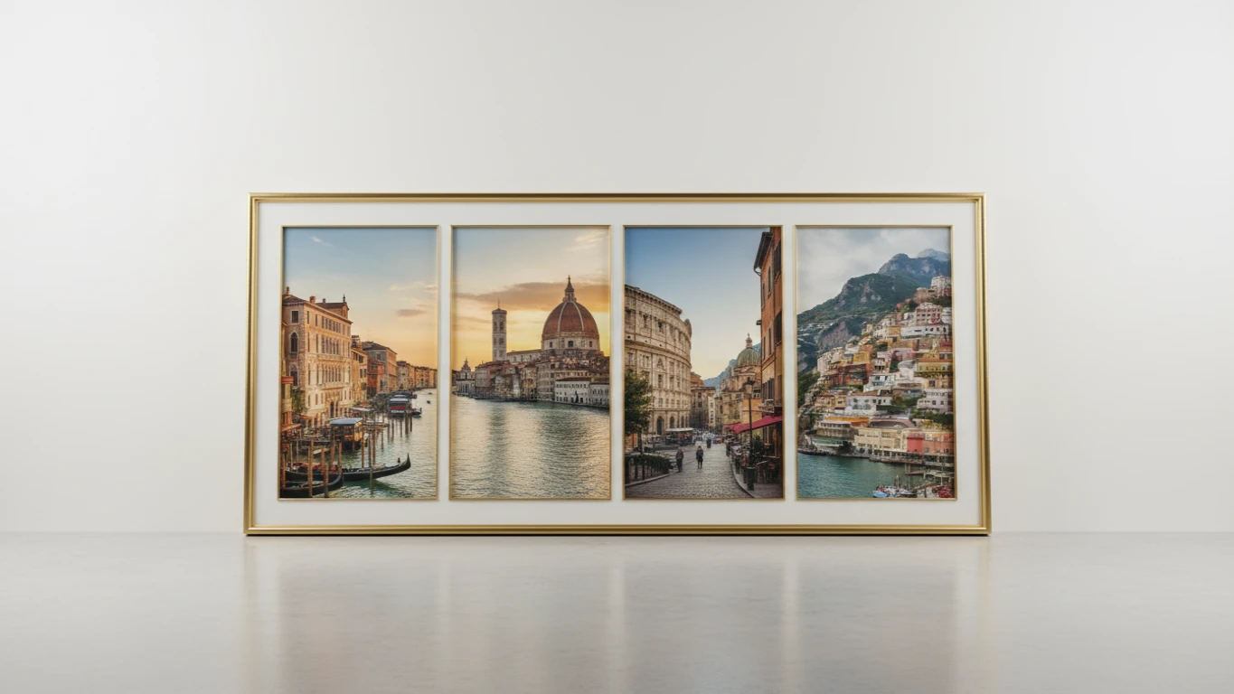 Quadro Decorativo de Cidades Italianas
