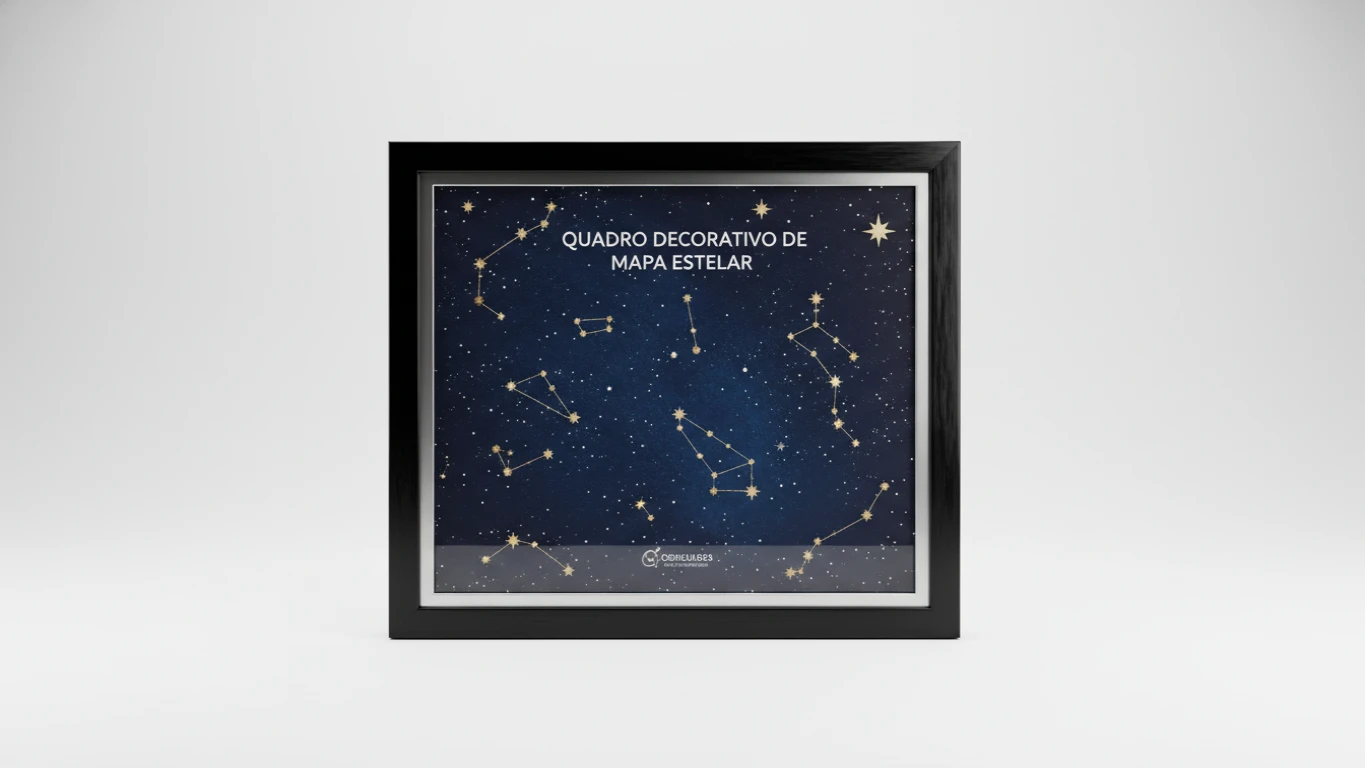 Quadro Decorativo de Mapa Estelar