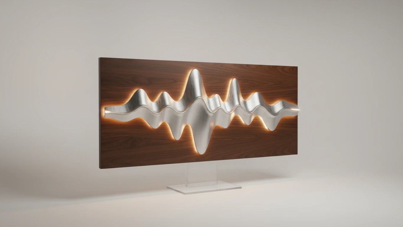 Quadro Decorativo de Ondas Sonoras