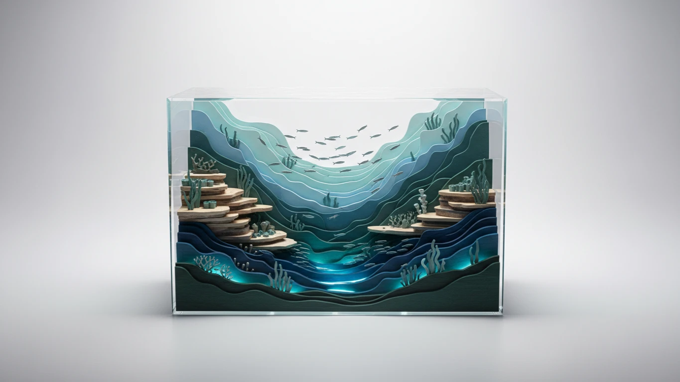 Quadro Decorativo de Profundidade Marinha