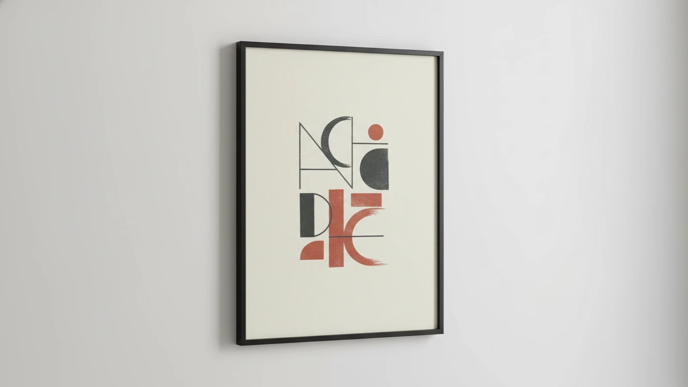 Quadro Decorativo de Tipografia Minimalista