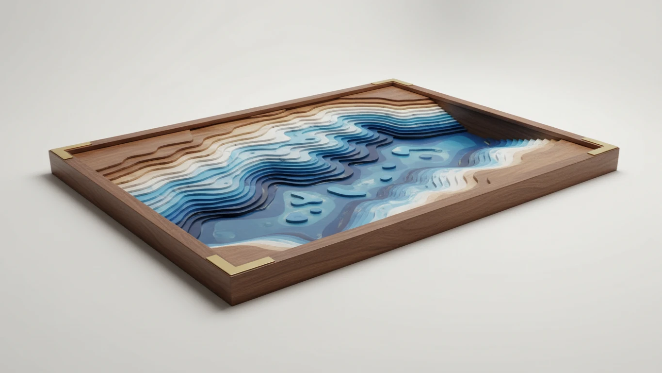 Quadro Mapa das Ondas Personalizado