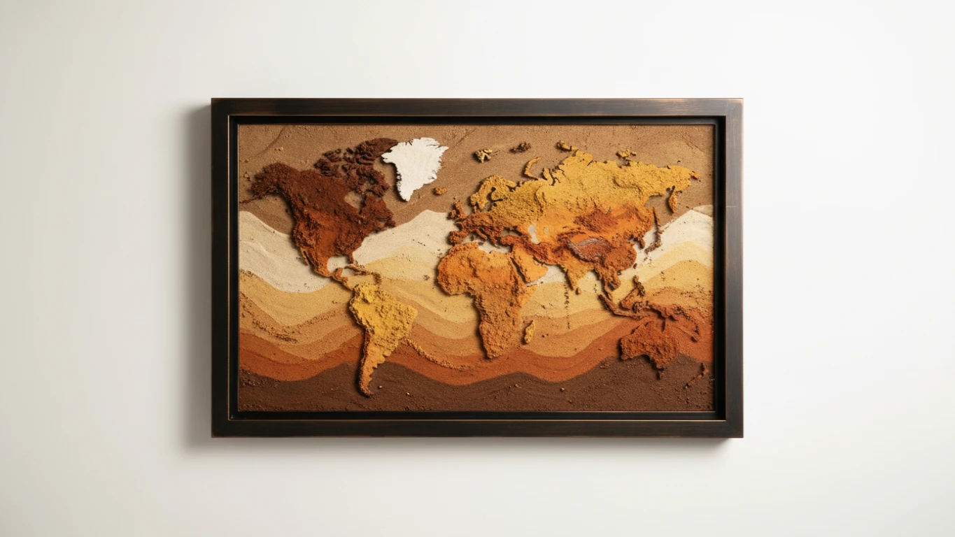 Quadro Mapa de Solos Decorativo