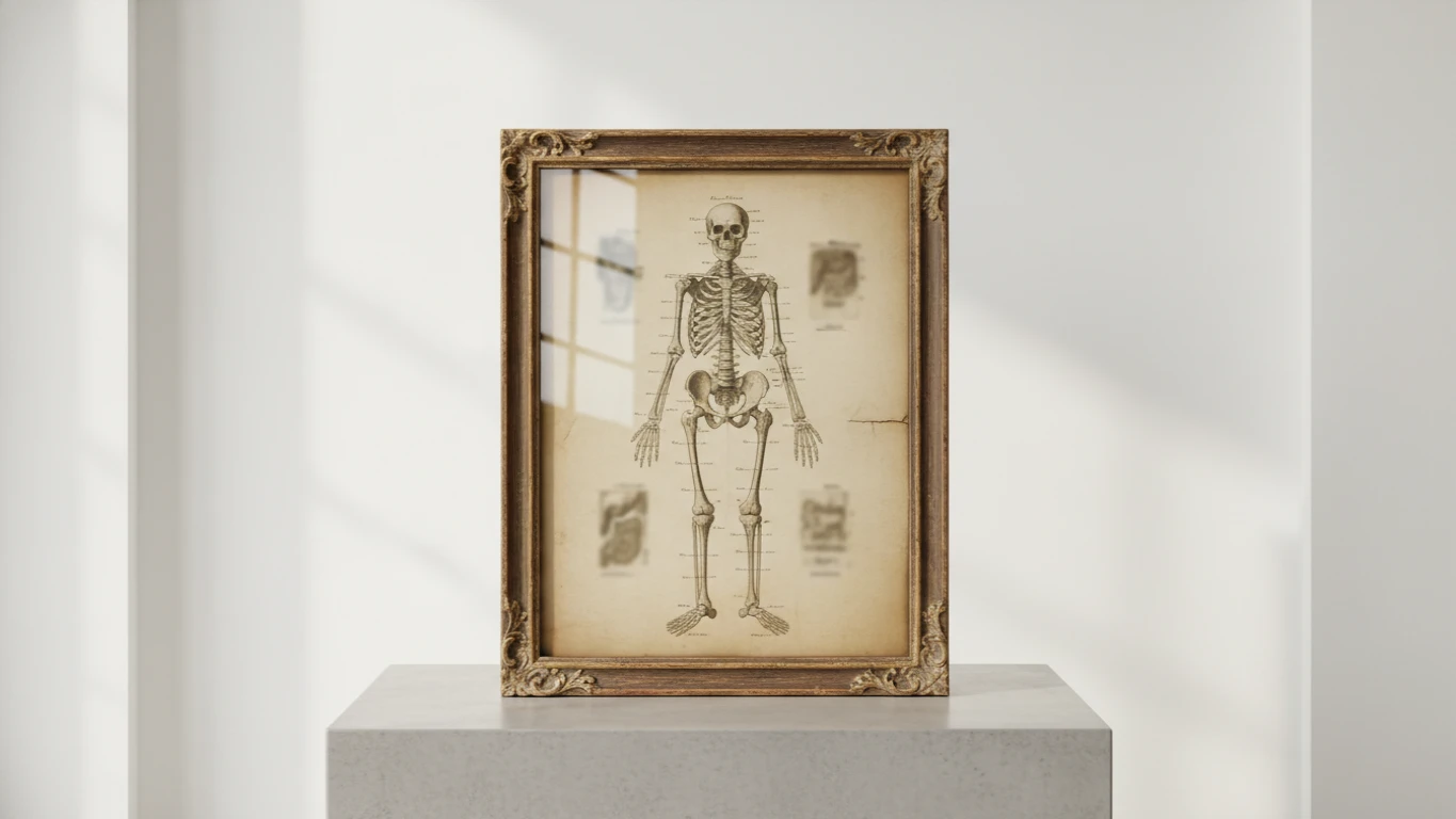 Quadro de Anatomia Vintage Moldurado