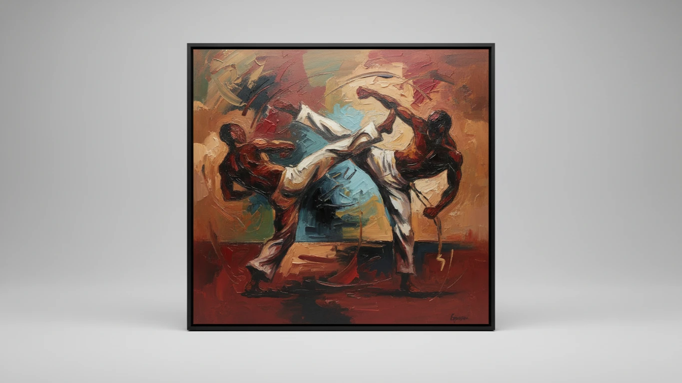 Quadro de Arte Contemporânea Capoeira