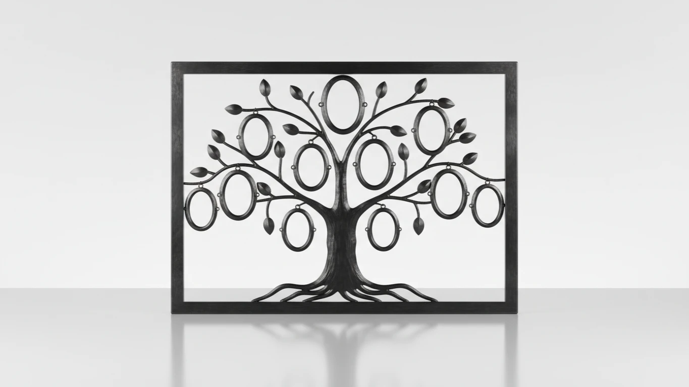 Quadro de Árvore Genealógica Decorativo em Metal