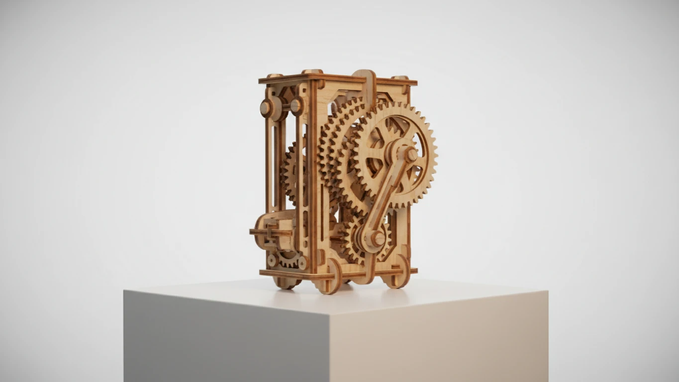 Quebra-Cabeça 3D de Madeira Mecânico