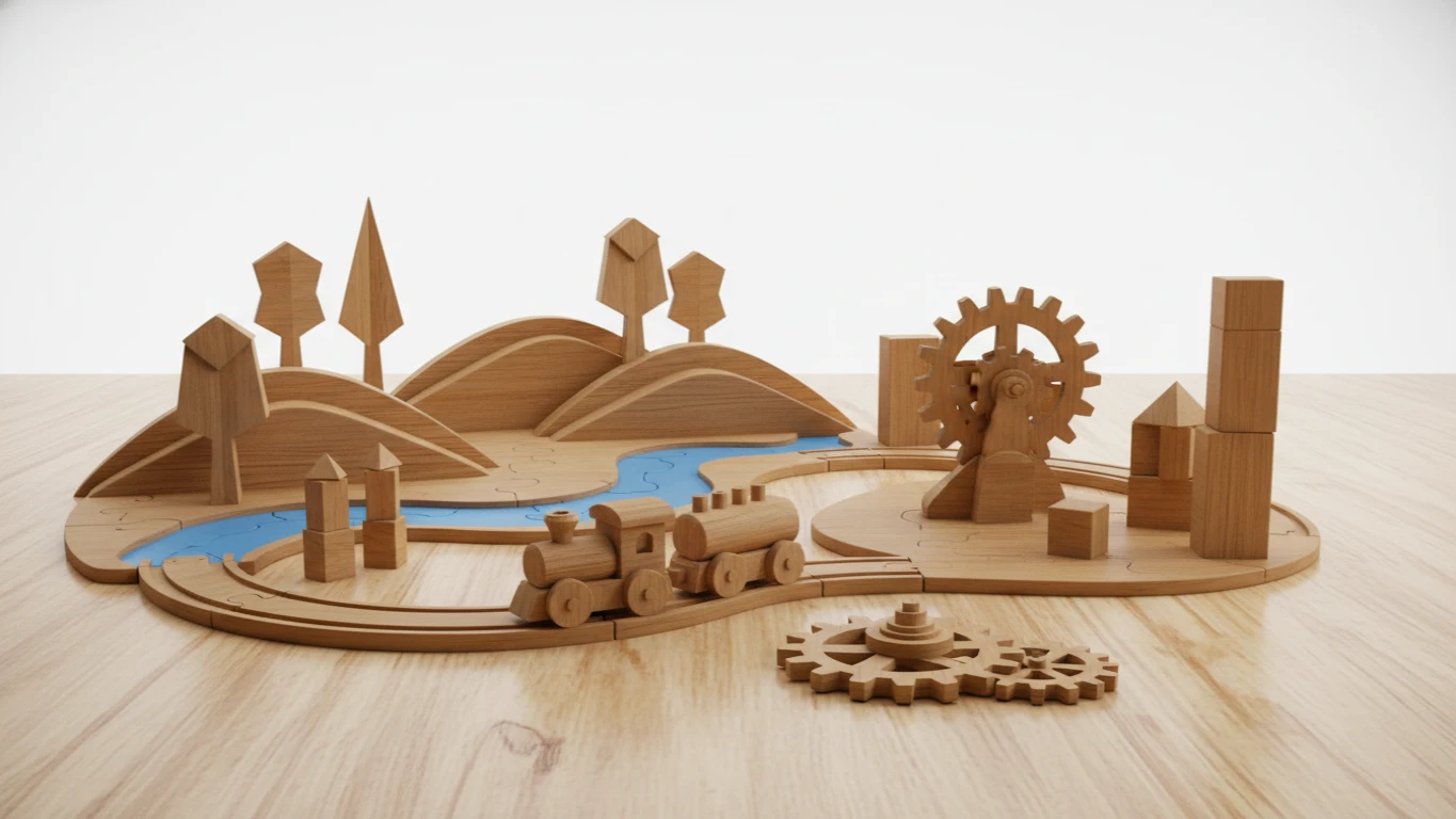 Quebra-cabeça de Madeira Temático