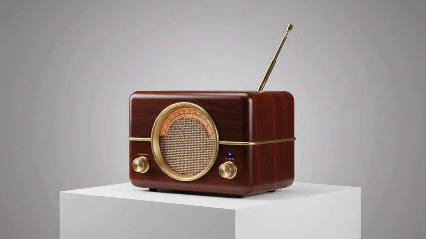 Rádio de Mesa Retrô com Bluetooth