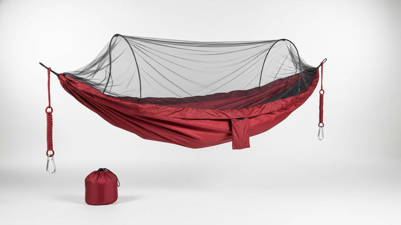 Rede de Descanso Compacta com Mosquiteiro