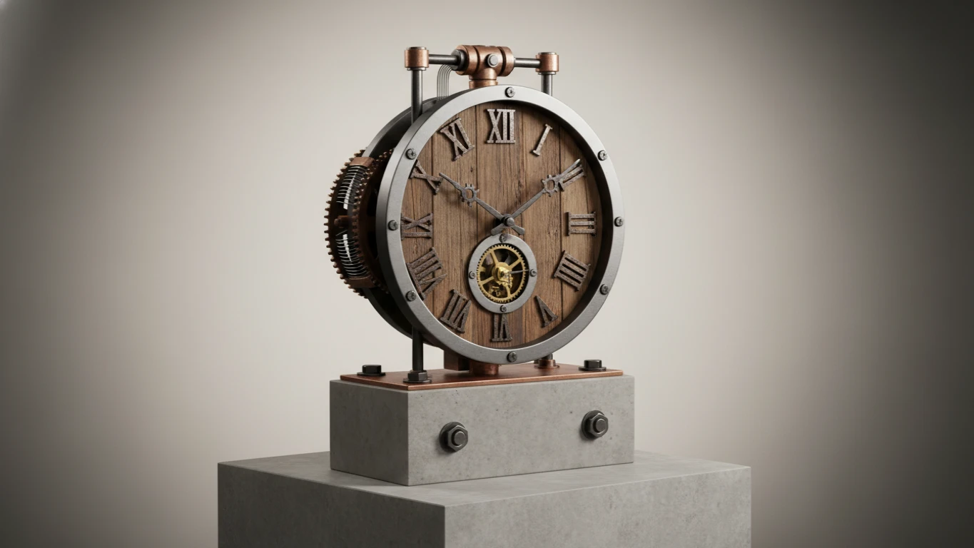 Relógio de Mesa de Estilo Industrial