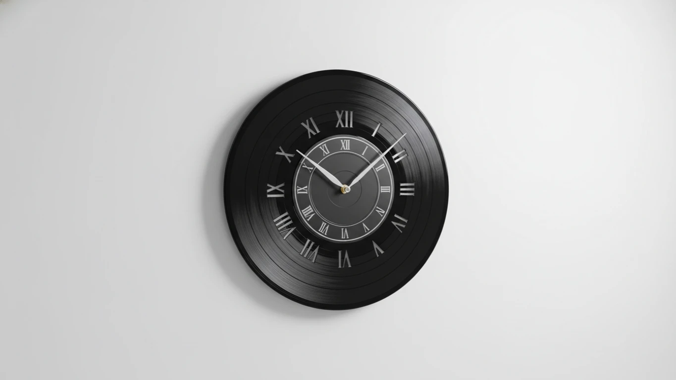 Relógio de Parede Disco de Vinil