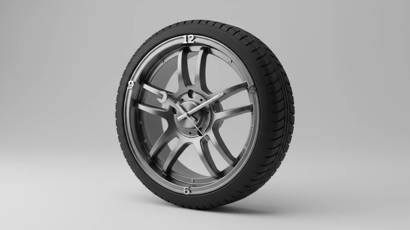 Relógio de Parede Estilo Roda de Carro