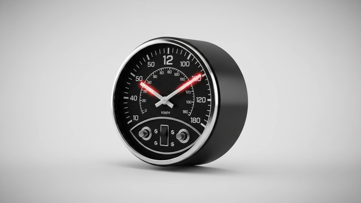 Relógio de Parede Estilo Velocímetro
