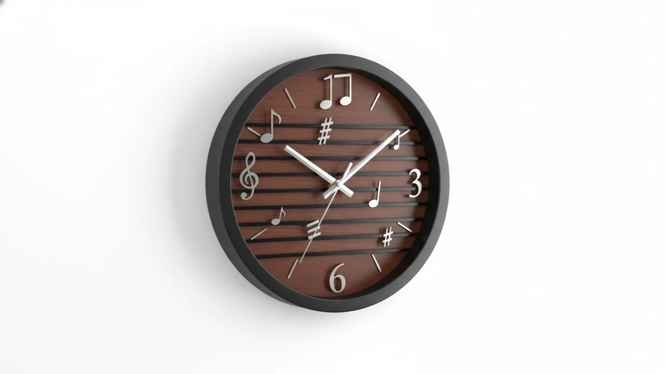 Relógio de Parede Pauta Musical