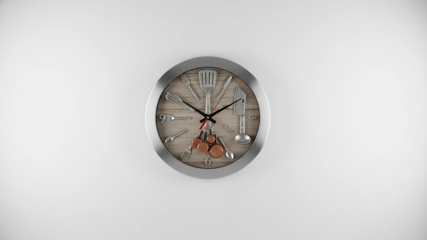 Relógio de Parede Temático de Cozinha