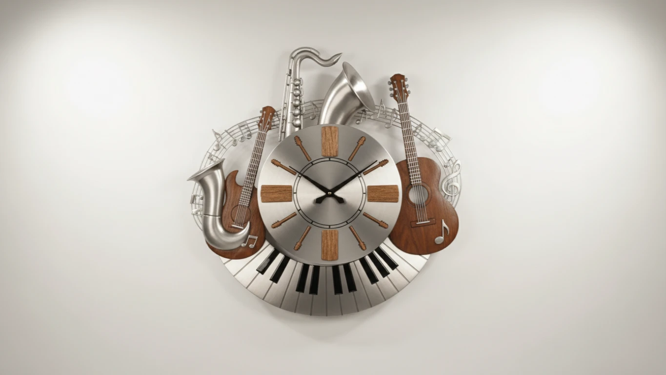 Relógio de Parede Temático de Música