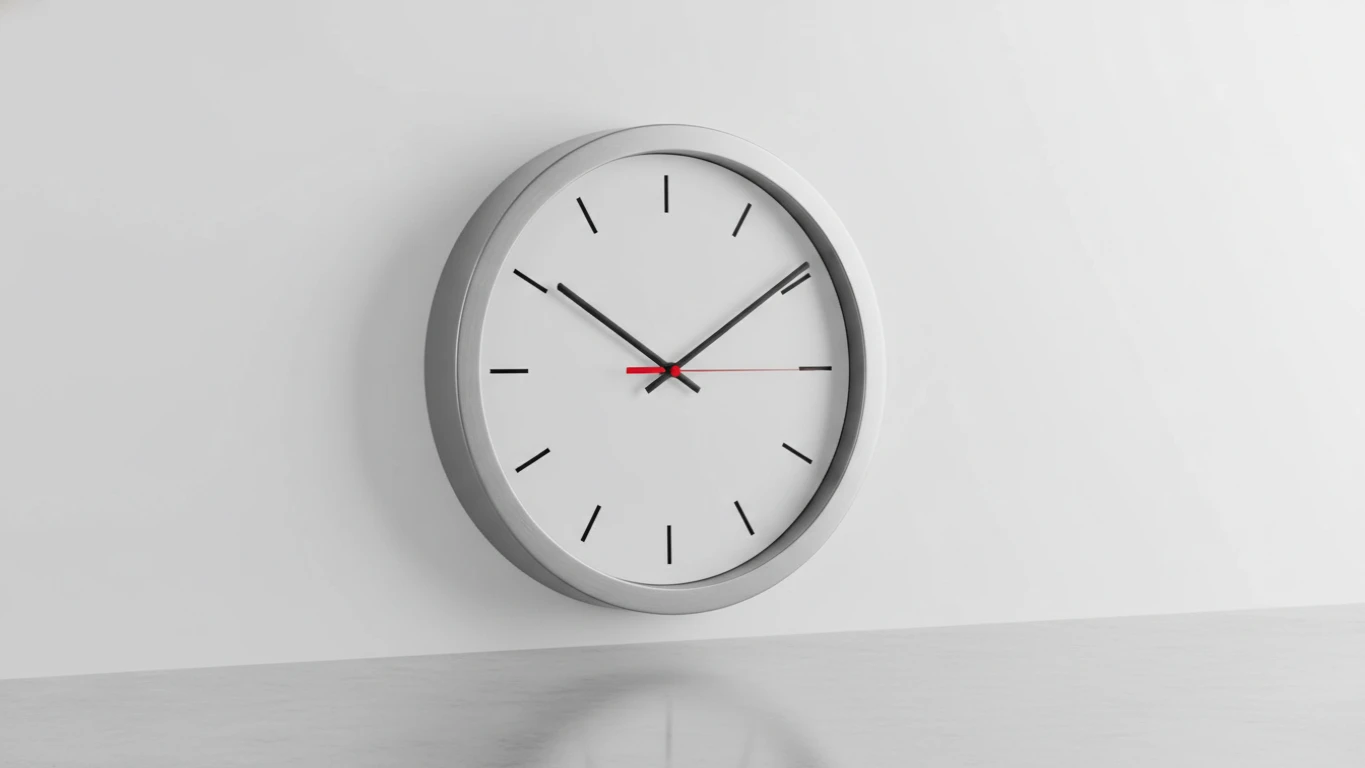 Relógio de Parede com Design Minimalista