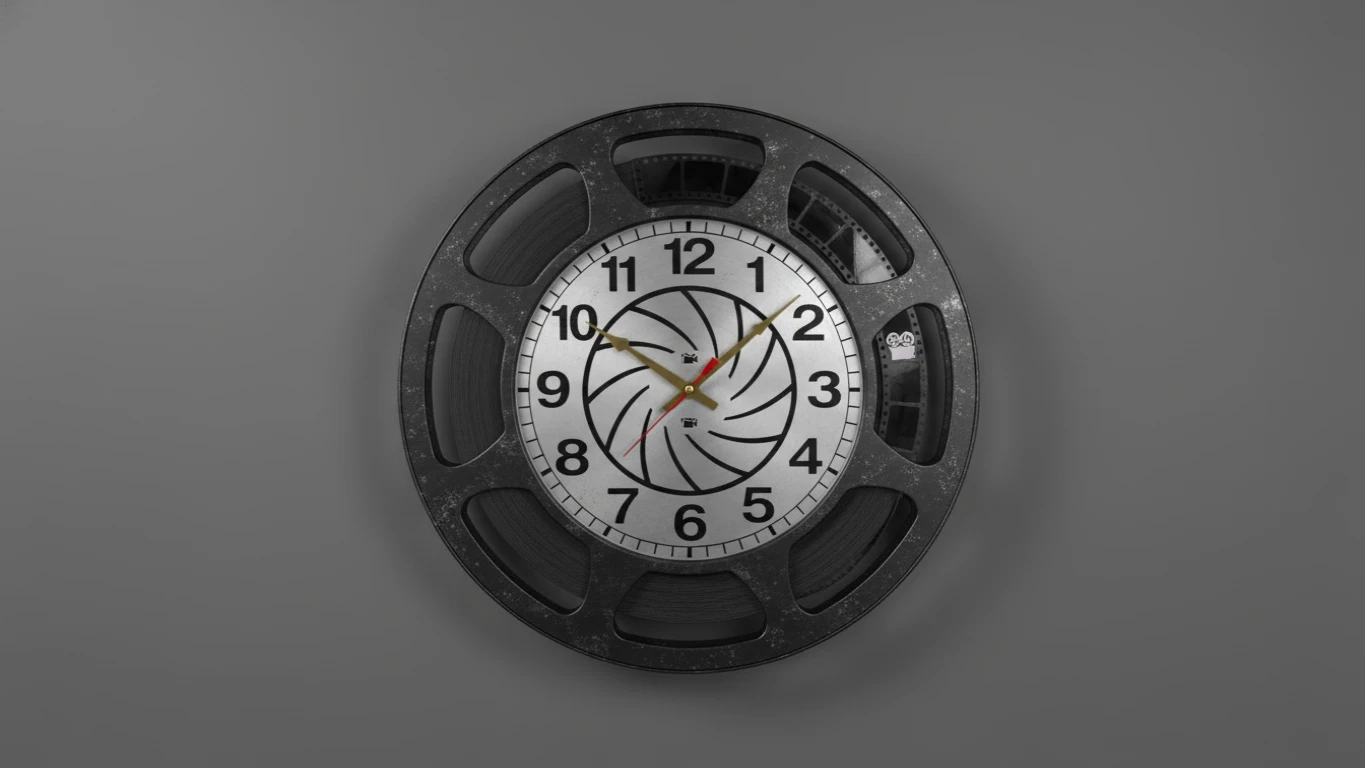 Relógio de Parede com Design de Filme
