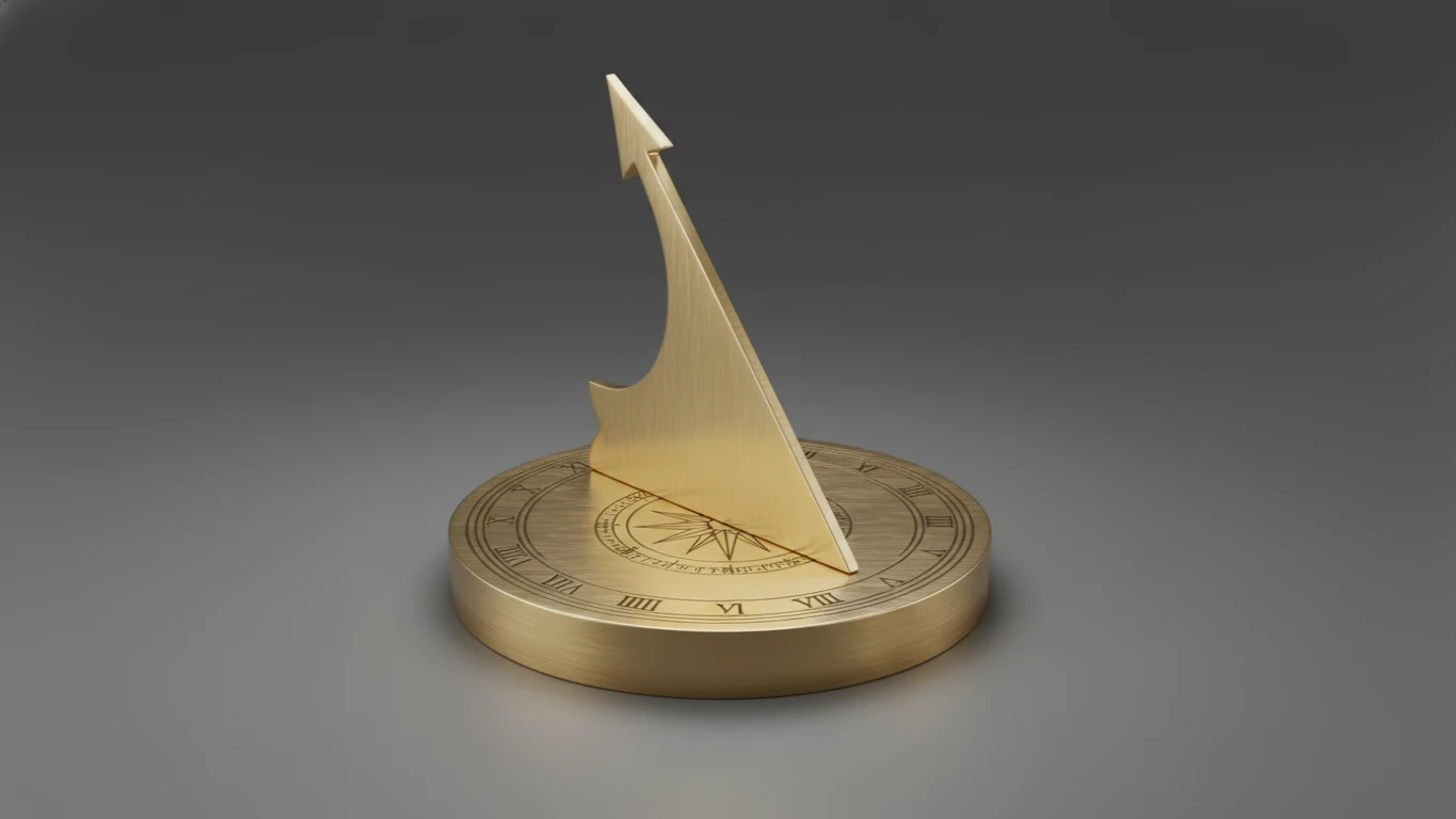 Relógio de Sol de Mesa em Latão