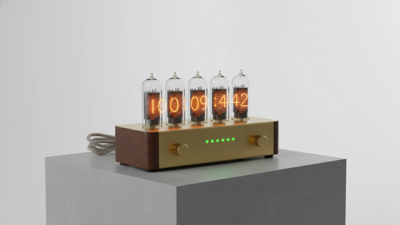 Relógio de Tubo Nixie Estilo Vintage